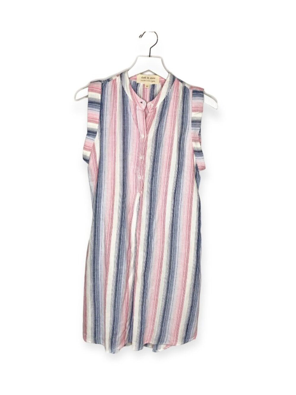 New Cloth & Stone Dress linen blend striped tunic dress, Size XS